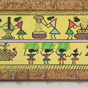 Hand-Painted Key Holder on Canvas